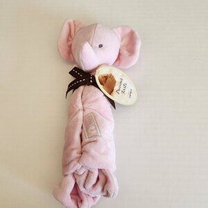Precious Firsts by Carter's pink elephant lovey security blanket rattle toy